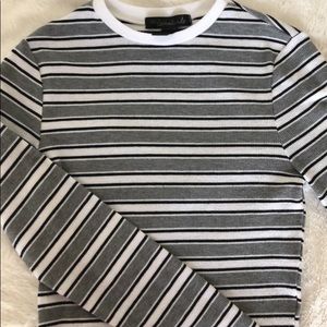stripped cropped long sleeve